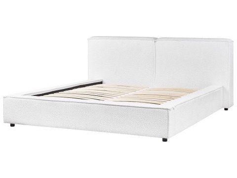 Łóżko Boucle LINARDS 160 x 200 cm Biały