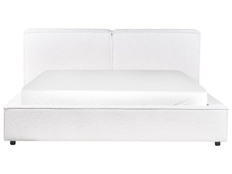 Łóżko Boucle LINARDS 160 x 200 cm Biały