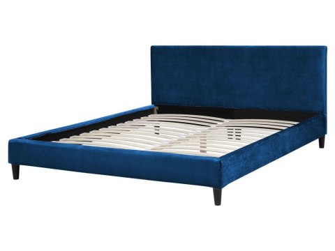 Pokrowiec na łóżko Welur FITOU 160 x 200 cm Ciemnoniebieski