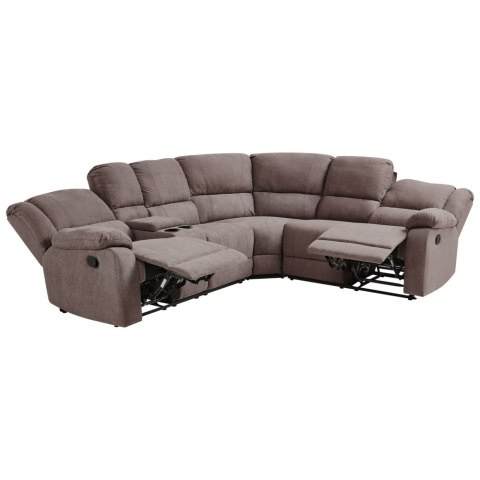 Sofa z manualną funkcją relaksu beżowa ROKKE Lumarko!