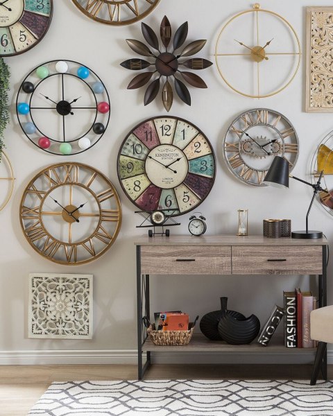 Zegar ścienny BOSWIL 59 cm Metal Kolorowy