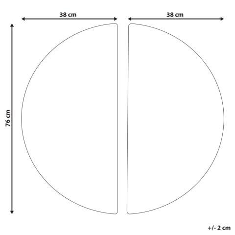 Dekoracja ścienna MANDAU Szkło Czarny 76 cm
