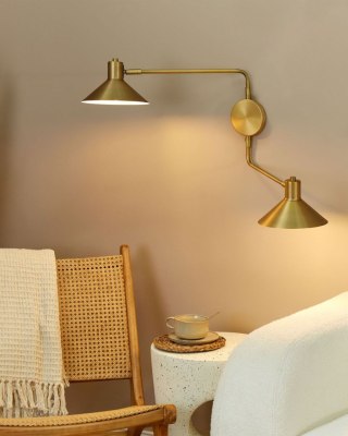 Lampa ścienna KADASSA Regulowana Metal Złoty