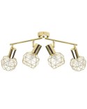 Lampa spot 4-punktowa CHENAB Regulowana Metal Złoty Lumarko!