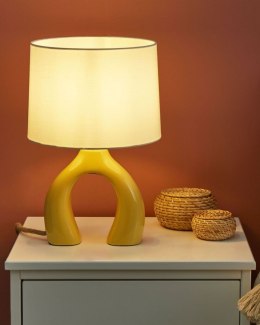 Lampa stołowa ABBIE Ceramika Żółty Lumarko!