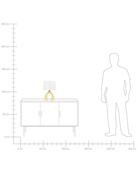 Lampa stołowa ABBIE Ceramika Żółty