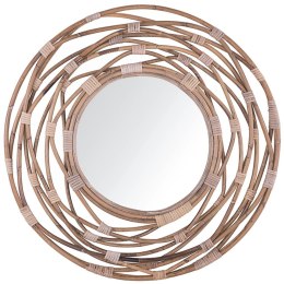 Lustro ścienne BURGIS 75 cm 75 cm Rattan Piaskowy Lumarko!