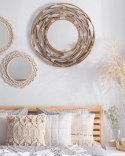 Lustro ścienne BURGIS 75 cm 75 cm Rattan Piaskowy Lumarko!