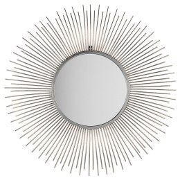 Lustro ścienne CILLY 80 cm 80 cm Metal Srebrny Lumarko!