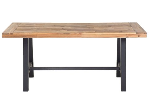 Stół do jadalni akacjowy 170 x 80 cm czarny SCANIA