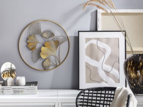 Dekoracja ścienna Kwiat BISMUTH Metal Złoty 45 cm