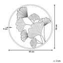 Dekoracja ścienna Kwiat BISMUTH Metal Złoty 45 cm Lumarko!