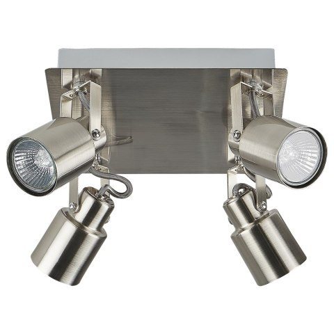 Lampa spot 4-punktowa BONTE Regulowana Metal Srebrny Lumarko!