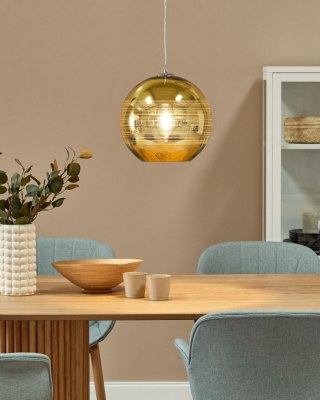 Lampa wisząca ASARO Szkło Złoty