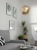 Lampa wisząca ASARO Szkło Złoty Lumarko!