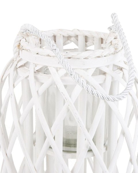 Lampion MAURITIUS Drewno 30 cm Biały