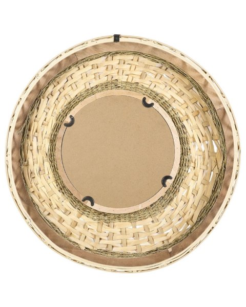 Lustro ścienne SOLEDAD 61 cm 61 cm Drewno bambusowe Biały