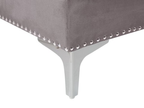 Narożnik welurowy prawostronny szary FLEN