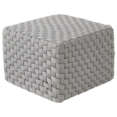 Puf ogrodowy 50 x 50 x 35 cm szary NALLI