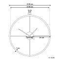 Zegar ścienny ZUCHWIL 50 cm Metal Złoty Lumarko!
