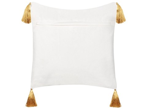 Zestaw 2 poduszek dekoracyjnych ZAMIA Bawełna 45 x 45 cm Biały Wzór świąteczny