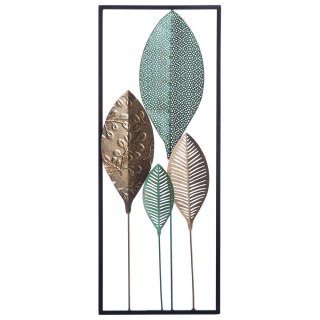 Dekoracja ścienna Liść PLATINUM Metal Kolorowy 75 cm