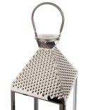 Lampion BALI Metal 55 cm Srebrny Lumarko!