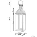 Lampion BALI Metal 55 cm Srebrny Lumarko!
