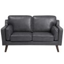 Sofa 2-osobowa ekoskóra szara LOKKA Lumarko!