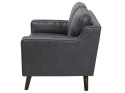 Sofa 2-osobowa ekoskóra szara LOKKA Lumarko!