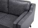 Sofa 2-osobowa ekoskóra szara LOKKA Lumarko!