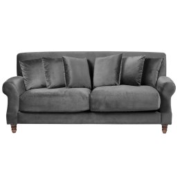 Sofa 2-osobowa welurowa szara EIKE Lumarko!