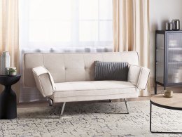 Tapicerowana sofa rozkładana beżowa BRISTOL Lumarko!