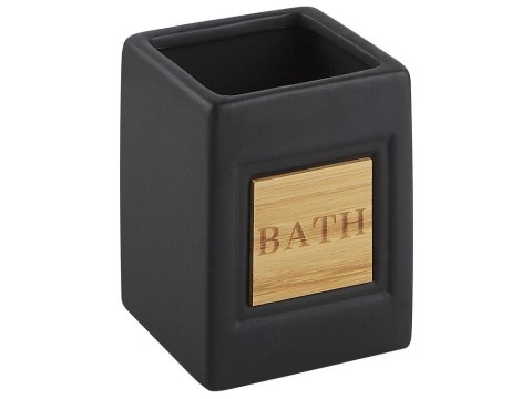 Zestaw akcesoriów łazienkowych 4 elementy KOUROU Ceramika Czarny