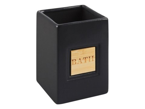 Zestaw akcesoriów łazienkowych 4 elementy KOUROU Ceramika Czarny