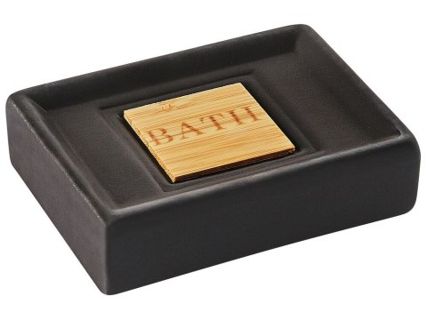 Zestaw akcesoriów łazienkowych 4 elementy KOUROU Ceramika Czarny