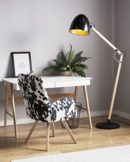 Lampa podłogowa HETTON Regulowana Drewno Czarny Lumarko!