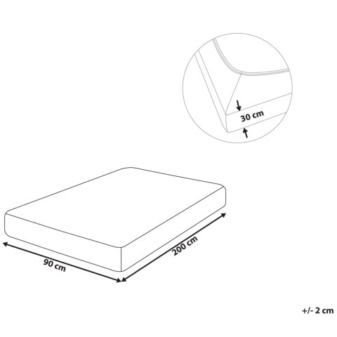 Prześcieradło z gumką JANBU Bawełna 90x200 cm Pomarańczowy
