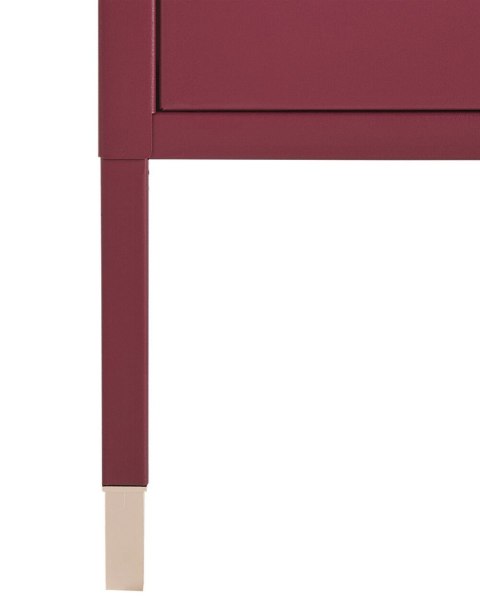 Szafka nocna OSSETT Metal Bordowy