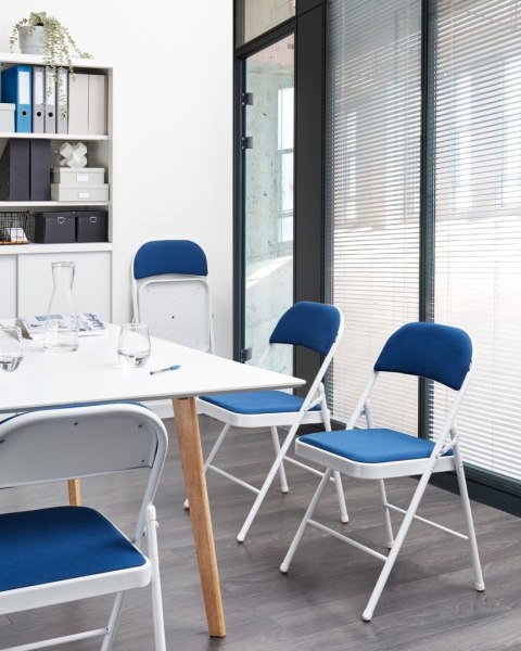 Zestaw 4 składanych krzeseł SPARKS Niebieski