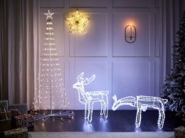 Dekoracja ogrodowa LED ruchoma sarna 53 cm biała KRISTNES Lumarko!