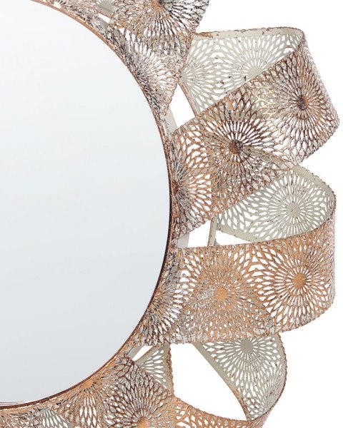 Lustro ścienne MANGALORE 54 cm 54 cm Metal Biały