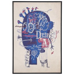 Obraz na płótnie TREPPIO Motyw abstrakcyjny 63 x 99 cm Niebieski Lumarko!