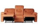 Sofa z manualną funkcją relaksu 3-osobowa pomarańczowa BERGEN Lumarko!