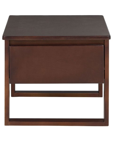 Szafka nocna 1 szuflada GIULIA Drewno sosnowe Ciemnobrązowy