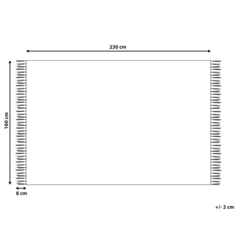 Dywan bawełniany 160 x 230 cm biało-szary KHENIFRA