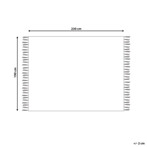 Koc VELLA Bawełna 190 x 230 cm Beżowy