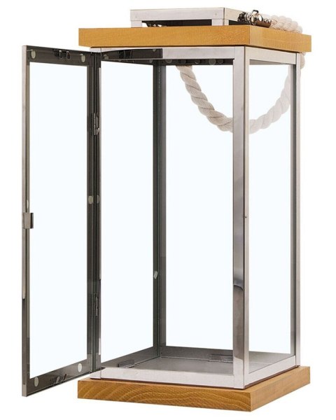 Lampion BORNEO Metal 41 cm Srebrny