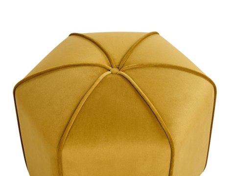 Puf welurowy ⌀ 45 cm żółty WISHEK
