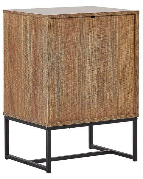 Szafka nocna 2 szuflady NUEVA Jasny brąz/ biały